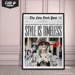 Style de journal personnalisé est un art mural int