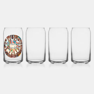 Style de la verrerie : verre à canette imprimé, Se