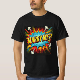Style de livre comique Marry Me Mens Tshirt
