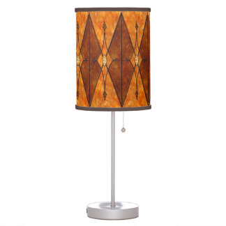 Style de mission Mica et lampe de table métallique
