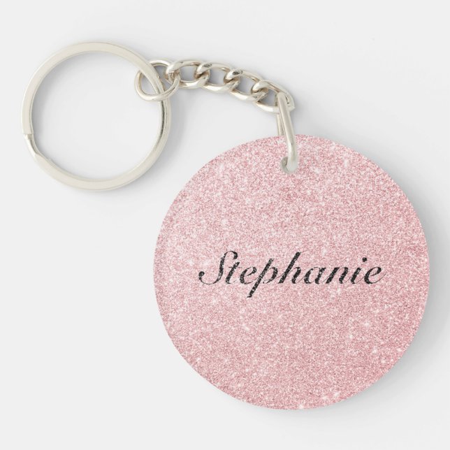 Style de Parties scintillant rose de nom personnal (Devant)