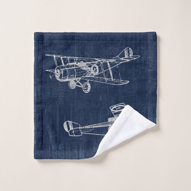 Style de texte et de script du journal de l'avion  (Gant de toilette)