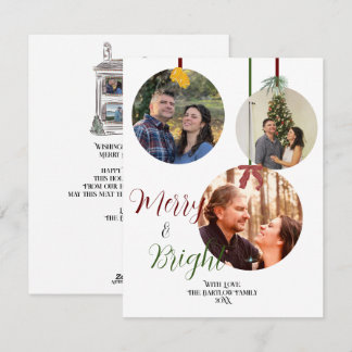 Style d'ornement Carte de Noël Six photos