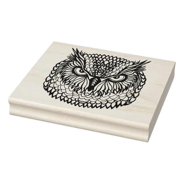 Style Eagle Owl Head Gummistempel (Stempel)
