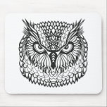 Style Eagle Owl Head Mousepad<br><div class="desc">stilisierter Uhenkopf. Tribal Sketch| © und ® Bigstock® - Alle Rechte vorbehalten.</div>