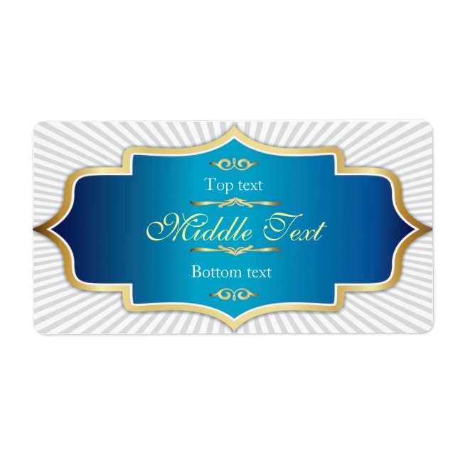 Style élégant Jam Jelly Étiquette Bleu (Devant)