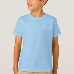 Style et soin couleur bleu clair T-shirt