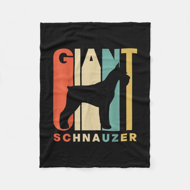 Style giant schnauzer silhouette fleecedecke (Vorderseite)