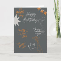 Style Graffiti carte d'anniversaire