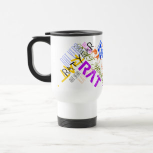 Style Graffiti Rat Chinese Year Zodiac Travel Mug
