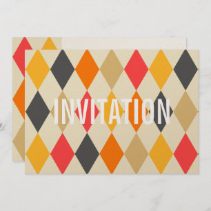 Style Harlequin Invitation de groupe