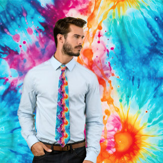 Style Hippie rétro Cravate psychédélique