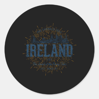 Style Irland Runder Aufkleber