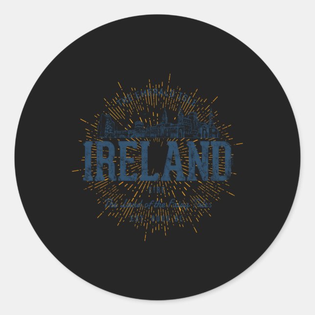 Style Irland Runder Aufkleber (Vorderseite)