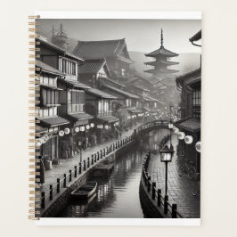 Style japonais 90s Noir et blanc acier inoxydable