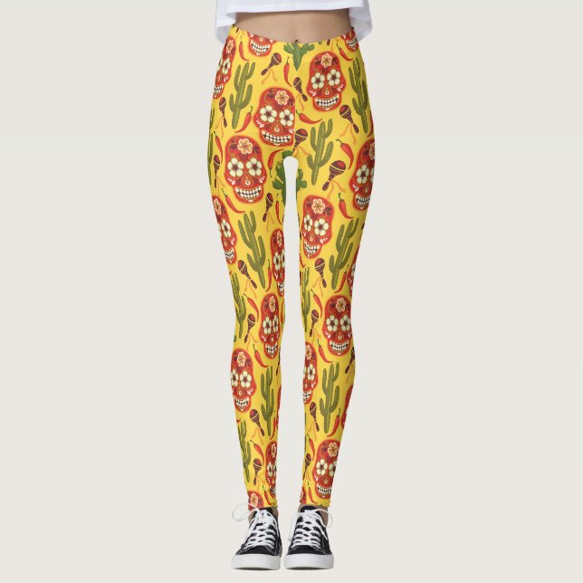 STYLE MEXICAIN MOTIF Leggings (Devant)