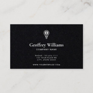 STYLE MINIMALISTE CARTE DE VISITE SOMBRE PERSONNAL