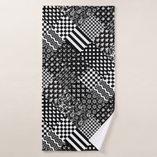 Style minimaliste Motif mixte noir blanc