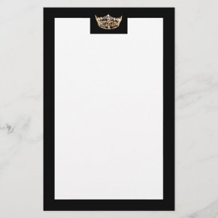 Style Miss America Gold & Black Crown papeterie