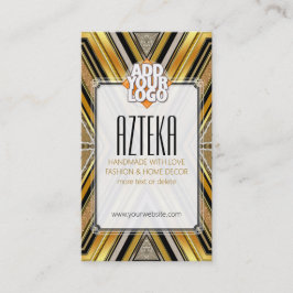 Style Mode Noir Or Art déco Carte de visite