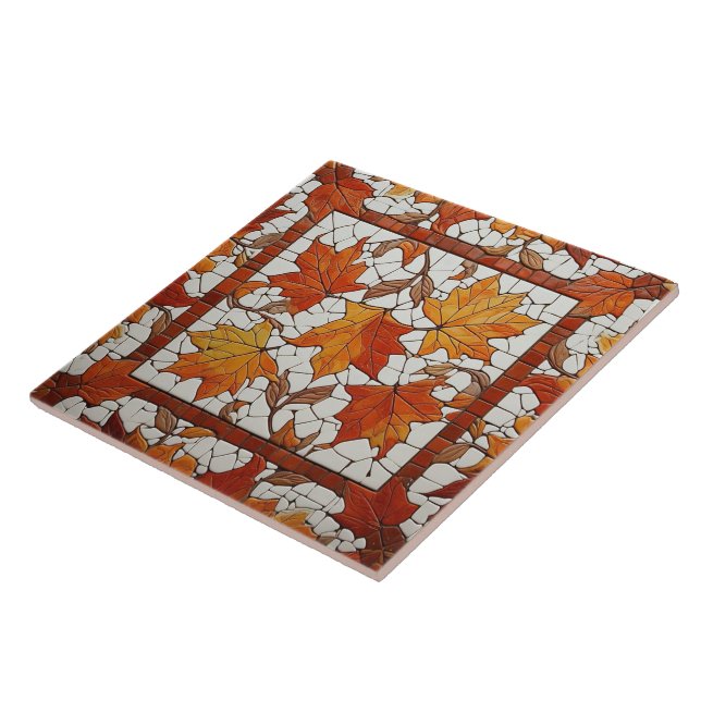 Style Mosaïque romaine Carreaux de céramique Feuil (Côté)