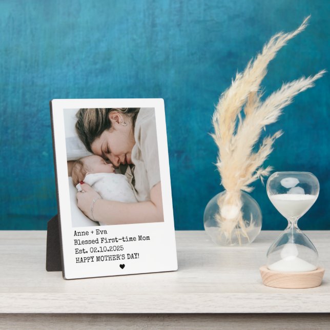 Style One Pic Erster Muttertag Fotoplatte (Seite)