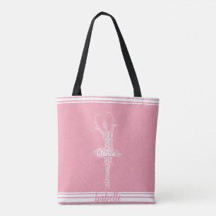 Style personnalisé sac fourre-tout de danse rose