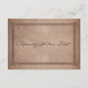 Style poster vintage Noir de cacao rustique RSVP