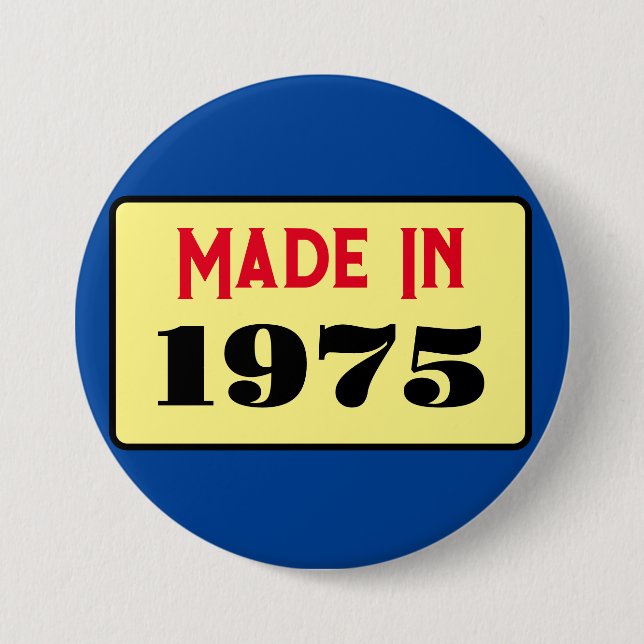 Style rétro 50e anniversaire badge 1975 (Devant)