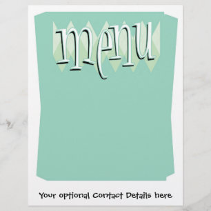 Style rétro cool modèle de menu blanc
