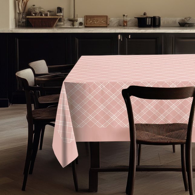 Style Rose Gold À damiers nappes (Chic Rose Gold Checkered Tablecloth Style)