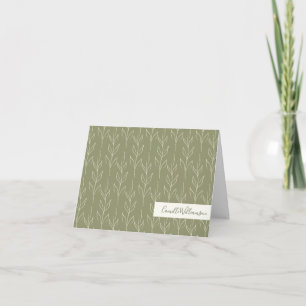 Style Rustique Botanique Sage Vert Personnalisé