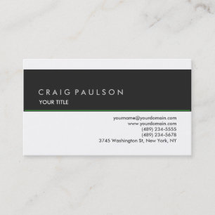 Style Schlicht Grau White Beruflich Business Card Visitenkarte