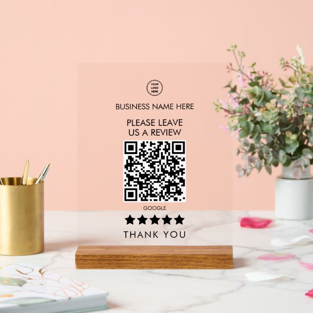 Style S'Il Vous Plaît Nous Laisser Un Avis QR Code (Mariage)