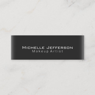 Style Slim Makeup Artist Script Grau Business Card Mini Visitenkarte