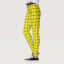 Style soleil : Yellow Net Design Leggings femmes