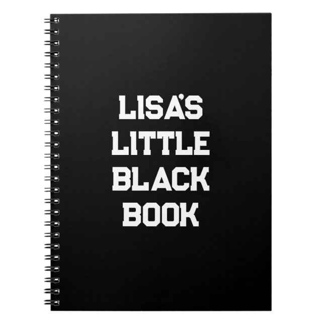 Style sportif Petit livre noir Carnet vide (Devant)