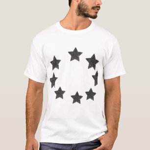 Style Starlight - T-Shirt blanc avec Gras noir St