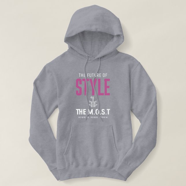 Style : Sweat à capuche pour adulte (gris vif) (Design devant)