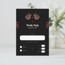 Style tatouage personnalisable Love Swallows Carte