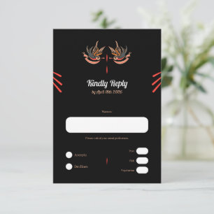 Style tatouage personnalisable Love Swallows Carte