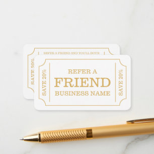 Style Ticket Gras - Blanc & Or - Carte de référenc