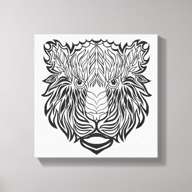 Style Tiger Head 6 Leinwanddruck (Vorderseite)