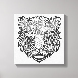 Style Tiger Head 6 Leinwanddruck