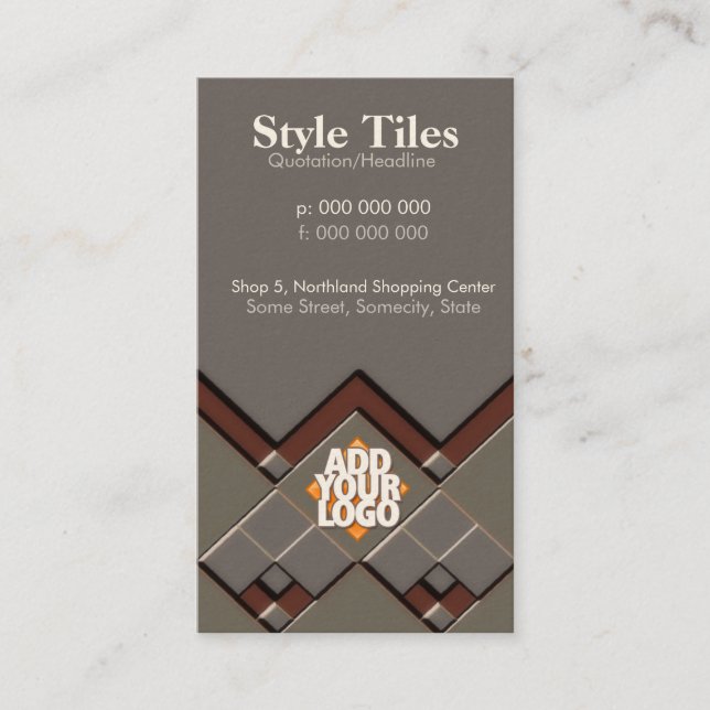 Style Tiles Business Card Visitenkarte (Vorderseite)