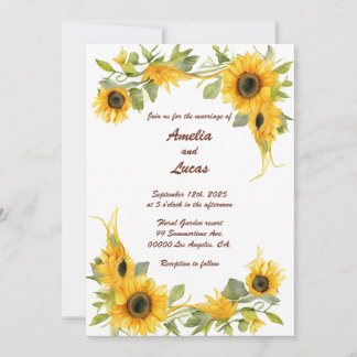 Style tournesol : Faire-part de mariage personnali
