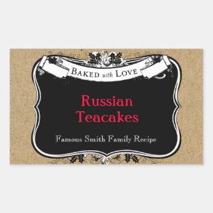 Style victorien Baked with Love Cookie Étiquette