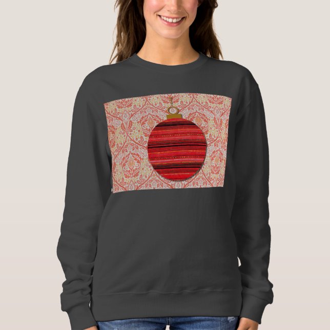 Style vintage Art Noël Ornement Sweatshirt (Devant)