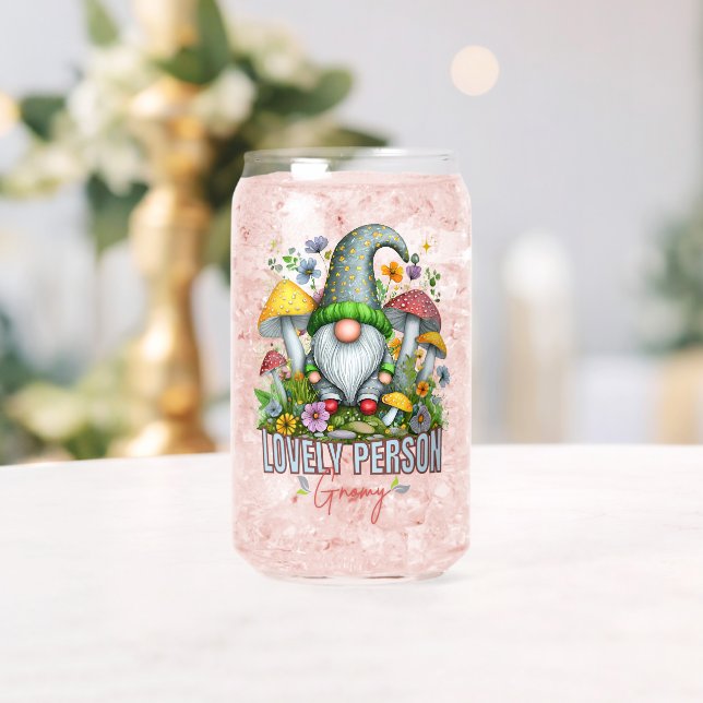 Style vintage Belle Gnome avec Champignons Art (Insitu (Mariage))