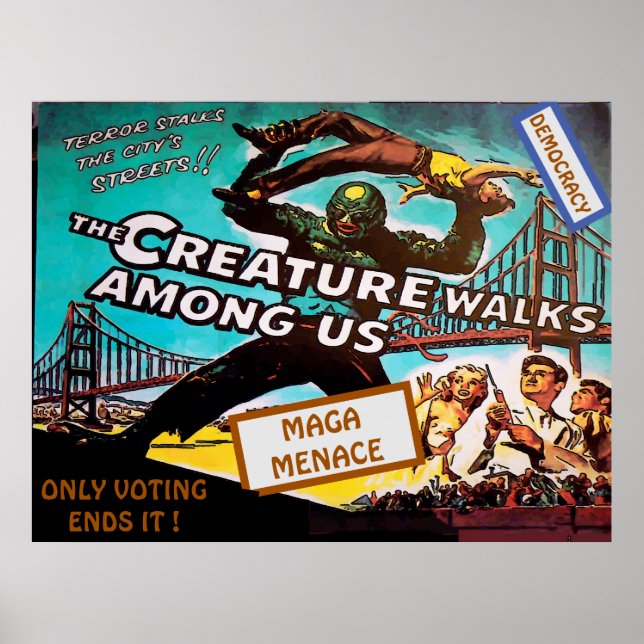 Style vintage, MAGA Menace, Poster (Devant)